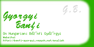 gyorgyi banfi business card